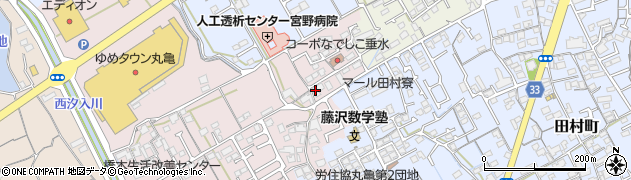 香川県丸亀市新田町223周辺の地図