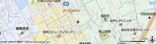 丸亀城南郵便局周辺の地図
