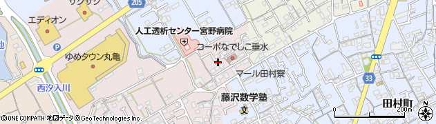 香川県丸亀市新田町226-4周辺の地図