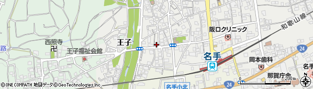 和歌山県紀の川市名手市場31周辺の地図