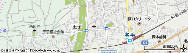 和歌山県紀の川市名手市場33周辺の地図