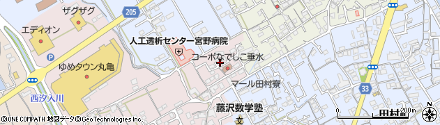香川県丸亀市新田町232周辺の地図