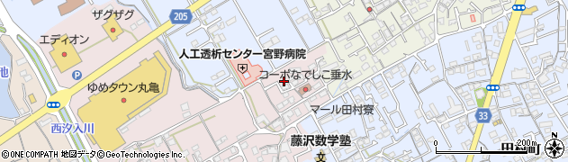 香川県丸亀市新田町226-2周辺の地図