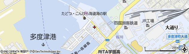 香川県多度津町（仲多度郡）東浜周辺の地図