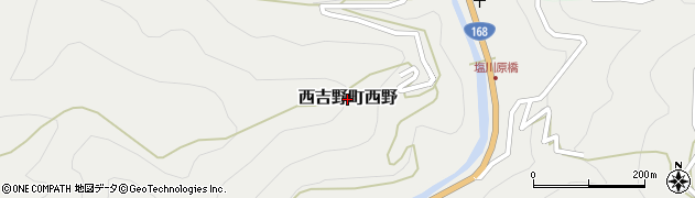 奈良県五條市西吉野町西野周辺の地図