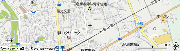和歌山県紀の川市名手市場174周辺の地図