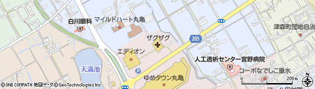 株式会社ザグザグ　丸亀新田店周辺の地図