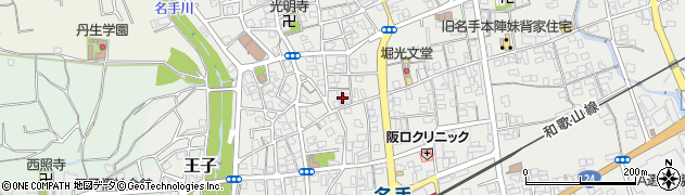和歌山県紀の川市名手市場694周辺の地図