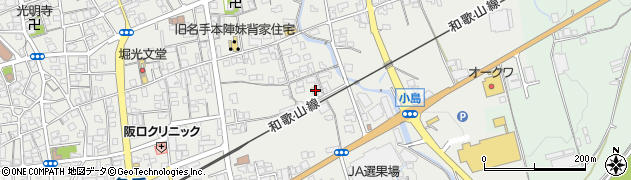 和歌山県紀の川市名手市場242周辺の地図