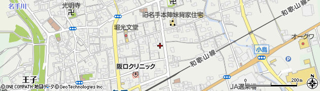 和歌山県紀の川市名手市場103周辺の地図