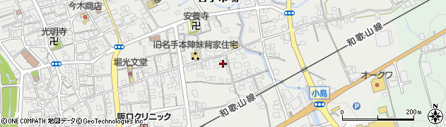 和歌山県紀の川市名手市場206周辺の地図