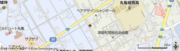 香川県丸亀市津森町1130周辺の地図