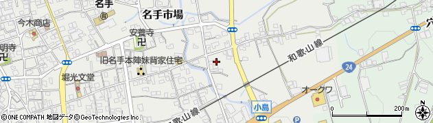 和歌山県紀の川市名手市場564周辺の地図