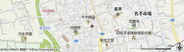 和歌山県紀の川市名手市場1412周辺の地図