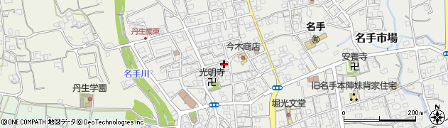 和歌山県紀の川市名手市場1408周辺の地図