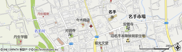 和歌山県紀の川市名手市場1068周辺の地図
