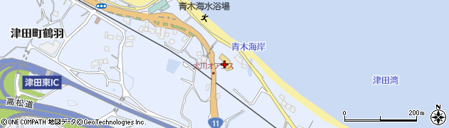 大川オアシス周辺の地図