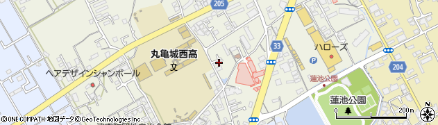 香川県丸亀市津森町278-1周辺の地図