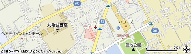 香川銀行丸亀西支店周辺の地図