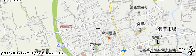 和歌山県紀の川市名手市場周辺の地図