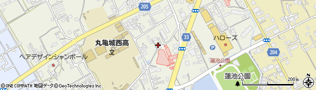 丸亀津森郵便局周辺の地図