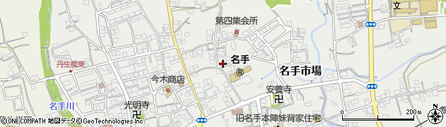 和歌山県紀の川市名手市場734周辺の地図