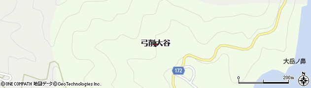愛媛県上島町（越智郡）弓削大谷周辺の地図