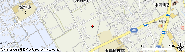 香川県丸亀市津森町周辺の地図