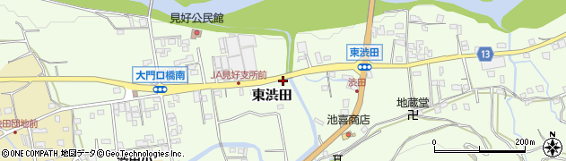 東渋田警察官駐在所周辺の地図