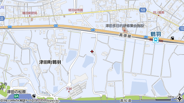 〒769-2402 香川県さぬき市津田町鶴羽の地図