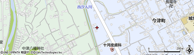 西汐入川周辺の地図