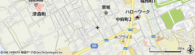 香川県丸亀市津森町127周辺の地図