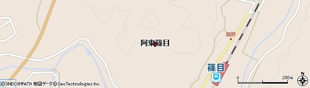 山口県山口市阿東篠目周辺の地図