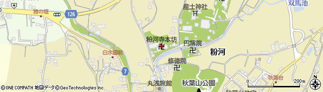 粉河寺本坊周辺の地図