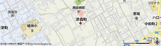 香川県丸亀市津森町579周辺の地図