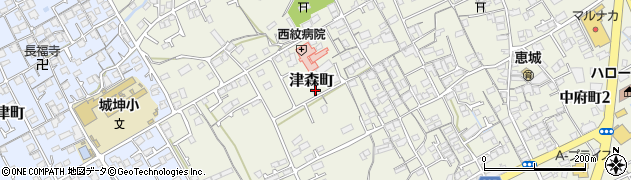 香川県丸亀市津森町579-3周辺の地図