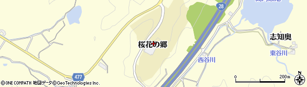 兵庫県南あわじ市桜花の郷周辺の地図
