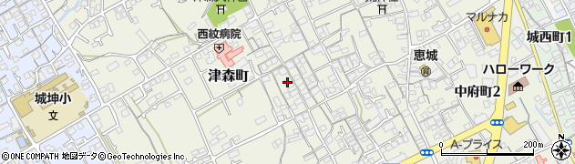 香川県丸亀市津森町532周辺の地図