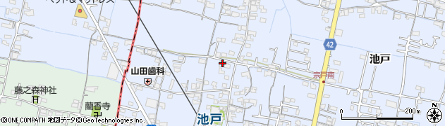 香川県木田郡三木町池戸周辺の地図