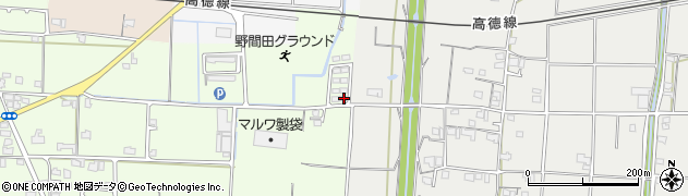 香川県さぬき市造田野間田7周辺の地図