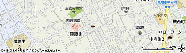 香川県丸亀市津森町563周辺の地図