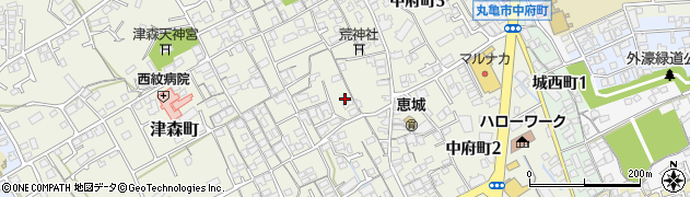香川県丸亀市津森町96周辺の地図
