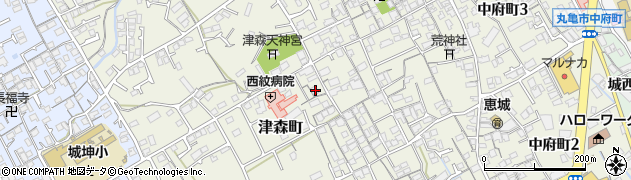 香川県丸亀市津森町603周辺の地図