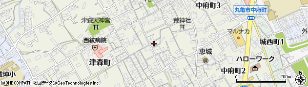 香川県丸亀市津森町71周辺の地図