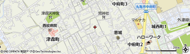 香川県丸亀市津森町78周辺の地図