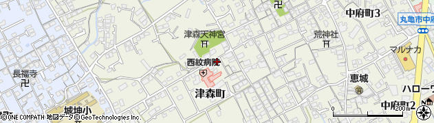香川県丸亀市津森町599周辺の地図