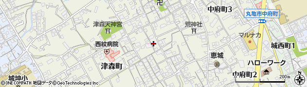香川県丸亀市津森町552周辺の地図