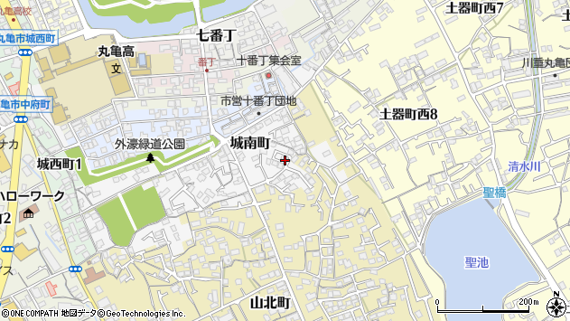 〒763-0031 香川県丸亀市城南町の地図