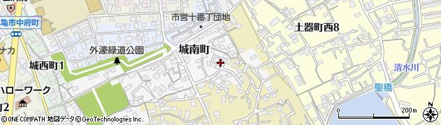 香川県丸亀市城南町周辺の地図