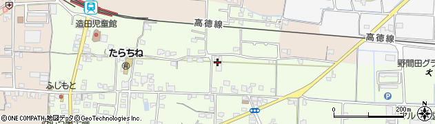 香川県さぬき市造田野間田周辺の地図
